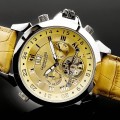 Retail: R9,999.00 CALVANEO 1583 Men's Astonia Platin Whiskey Sunbrushed Automatikuhr Watch