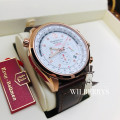 Retail: R13,000.00 Krug-Baumen Men's Air Explorer BROWN Diamond 500pcs Chronograph Watch