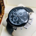 Retail: £775/ R13,000.00 Krug-Baumen Men's Imperial Moonphase Automatic Diamond Black Leather Watch