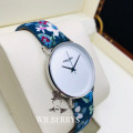Retail: R2,999.00 TOM & FRED London Women's Swiss Slim Rummage Navy Blue Floral Leather Watch