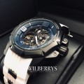 Retail: R14,500.00 Aquaswiss Men's VESSEL SNOW/BLUE EDITION Swiss AUTOMATIC Skeleton Watch BRAND NEW