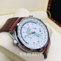 Retail: £775/ R13,000.00 Krug-Baumen Men's Air Explorer BROWN Diamond 500pcs Chronograph Watch