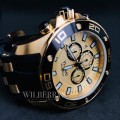 Retail: R9,999.00 INVICTA Men's Colossus PD 50mm Gold Silicone Chronograph Watch BRAND NEW