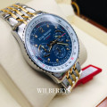 Retail: £445/ R10,075.00 Krug-Baumen Mens Air Traveller Diamond 40mm Two Tone Chornograph Watch