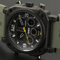 INFANTRY MILITARY CO. Eagle DUAL TIME Watch Silicon Band new BOXED, FULLY LOADED!