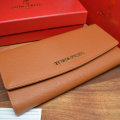 Retail: $249/R3299.00 Tom & Fred London® "Biscay" Genuine Leather Continental Twill Purse CAMEL TAN