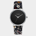 Tom & Fred London Women's Swiss Slim 3mm "Sharman" Floral Leather Watch **Brand new**