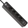 Brennenstuhl Extension Socket Ecolor USB 4-Way EU 1.5m Black (1153240006)