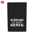 Cigarette Box Cover "Schwarz ist Bunt genug"