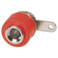 Banana 4mm Chassis Socket Panel Mount Connector Female - Red