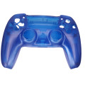 PS5 Dualsense Controller Top and Bottom Shell with Trim + Button set Clear Blue