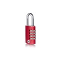 Yale 38mm 4 Dial Aluminium Combination Padlock With Steel Shackle - Red