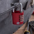 Yale 38mm 4 Dial Aluminium Combination Padlock With Steel Shackle - Red