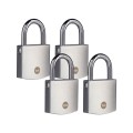 Yale 50mm Brass Padlock With Chrome Finish And Boron Shackle Quad Pack - High Security