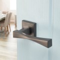 Yale Matte Black Handles Only With Cylinder Escutcheons - Verona