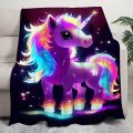 Unicorn Printed Throw Blanket