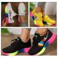 Women's Heart Rainbow Comfortable Breathable Sneakers