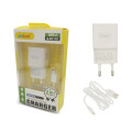 Andowl Wall Adapter with USB-A port and cable in White Colour-C Point