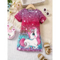 Adorable Summer Unicorn Dress For Girls