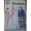 SIMPLICITY PATTERNS 7564 2 PIECE DRESS WITH FULL OR SLIM SKIRT SIZE K  8 - 12 COMPLETE
