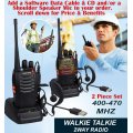 2 X Handheld Walkie Talkie Hand Radio Set with 16 Channels, 3 - 5 km talking range etc