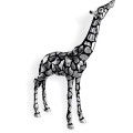 Giraffe Head Up - silver & black