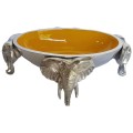 Elephant oval bowl - ochre