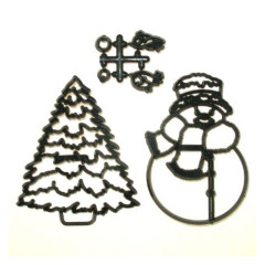 Patchwork Cutters Christmas SNOWMAN Christmas Sugarcraft Cake Decorating 