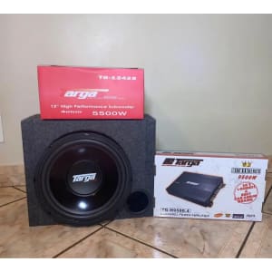 3in1 Combo - Targa 5500W Subwoofer, Targa 9500W 4 channel amplifier and box