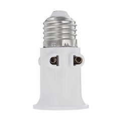 1/2x E27 Base Lamp Holder Bulb Adapter to US Plug 2 Hole Flat Socket AC220V 0 