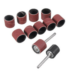 12pcs 1/8 Inch Shank Sanding Drum 12.7mm 6.3mm Rubber Mandrel Mini Drill Dremel Rotary Tool Accessories