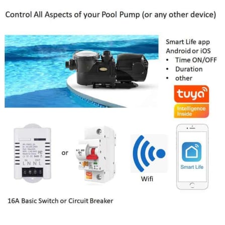 Smart Switches - Smart Pool Pump Control Switch 16A | WiFi Tuya Life was sold for R220.00 on 9 Nov at 13:31 by Tuya Smart Home SA in Pretoria / Tshwane (ID:532161022)