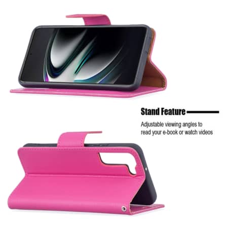 For Samsung Galaxy Z Flip5 ABEEL Dream Litchi Texture PU Phone Case with  Holder(Black)