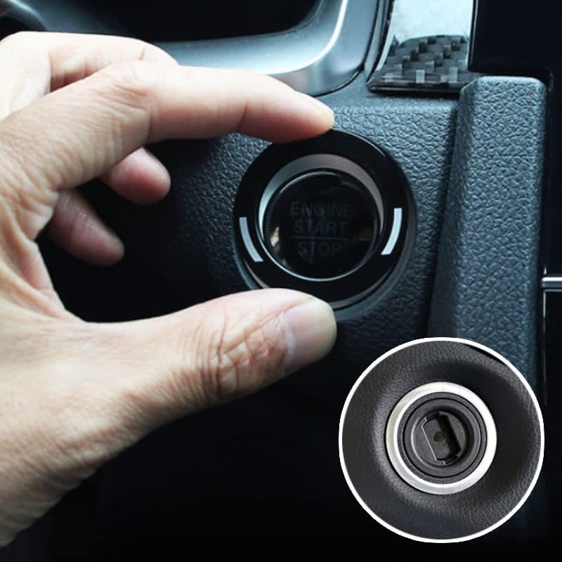 For Honda Metal Ignition Key Ring, Diameter: 3.9cm (Black)