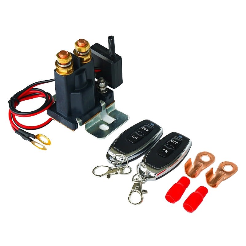 12V 500A Car Battery Remote Control Relay Rotary Switch Cut, Style:with 1 x Remote Control