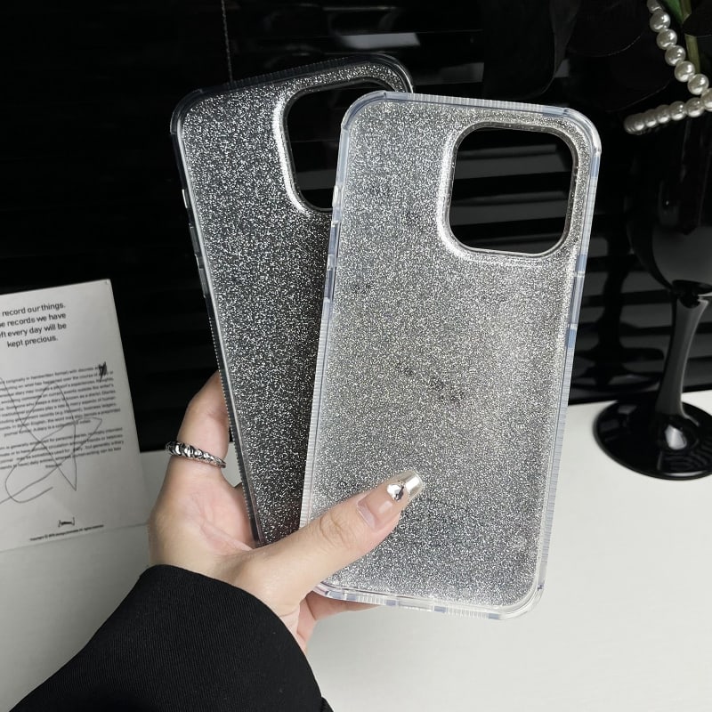 For iPhone 14 Pro Max Glitter Powder Leopard Print PC + TPU Phone Case(Brown)