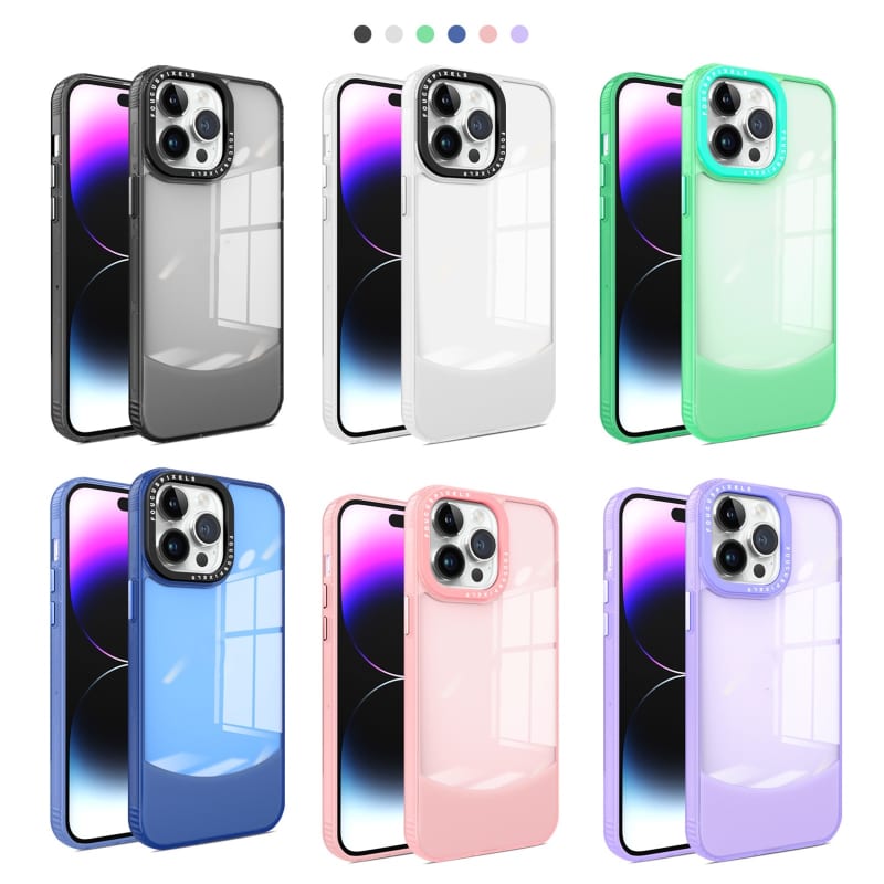 For iPhone 13 Pro Two-color High Transparency Skin Feel TPU Phone Case(Black)