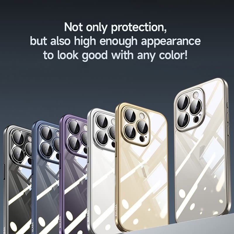For iPhone 15 Pro Max SULADA Electroplating Frosted PC + TPU Shockproof Phone Case(Gold)