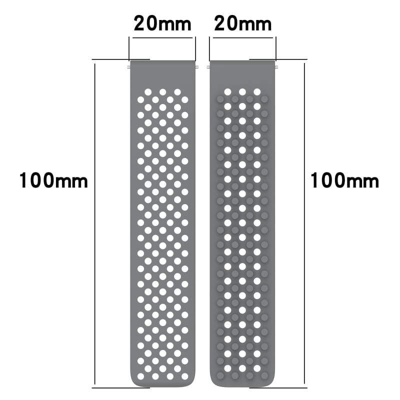For Garmin VivoMove Style 20mm Holes Breathable 3D Dots Silicone Watch Band(White)