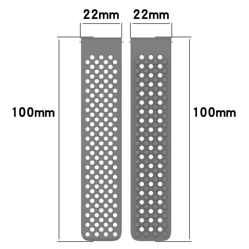 For SUUNTO 9 Peak Pro 22mm Holes Breathable 3D Dots Silicone Watch Band(Red)