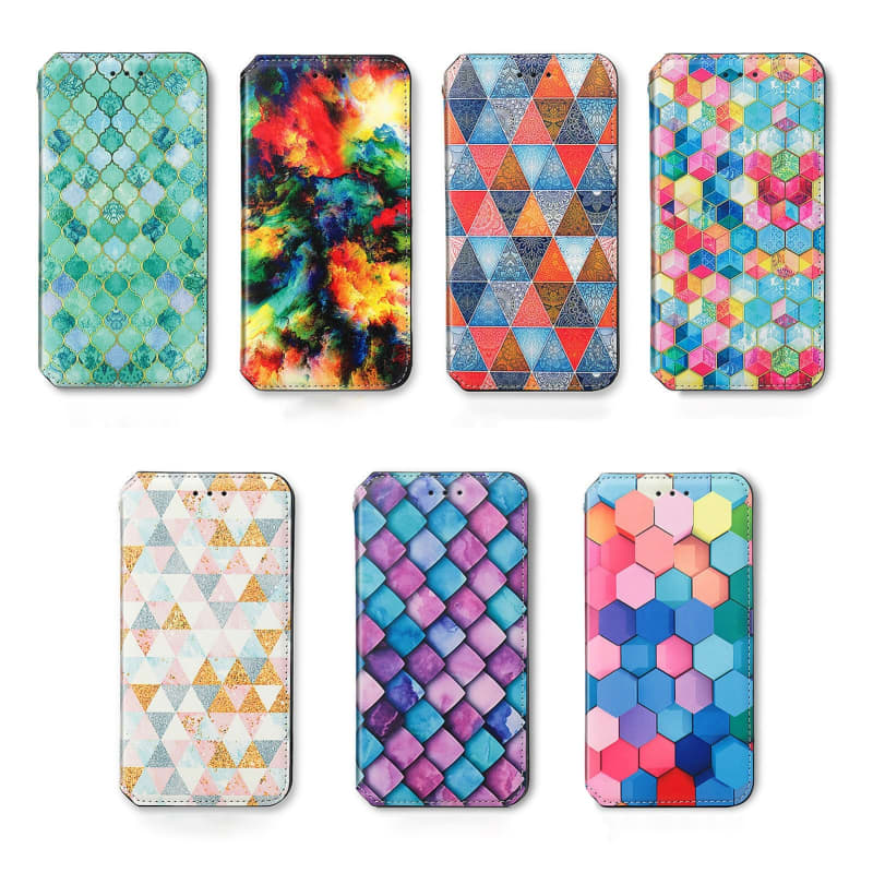 For Xiaomi 13T / 13T Pro CaseNeo Colorful Magnetic Leather Phone Case(Rhombus)