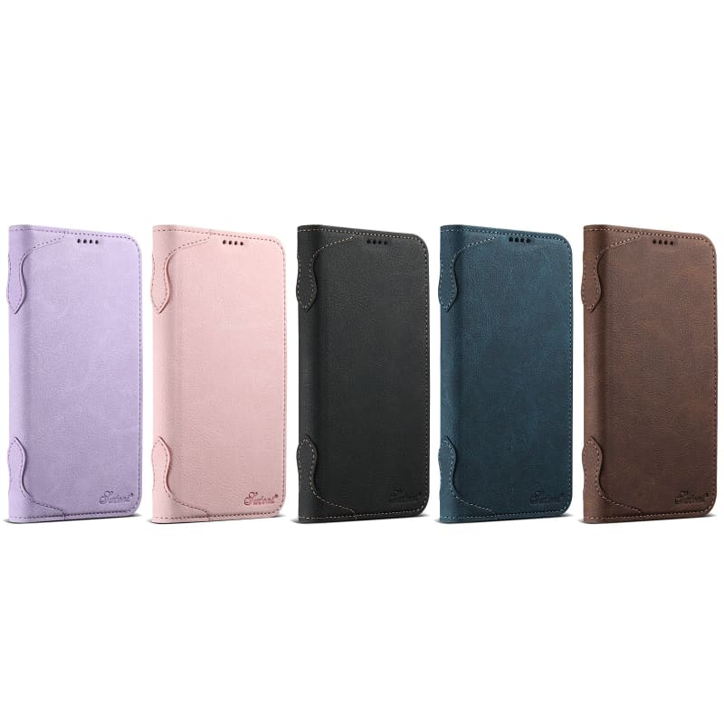 For iPhone 15 SUTENI J07 Multifunctional Horizontal Flip Magsafe Leather Phone Case(Pink)