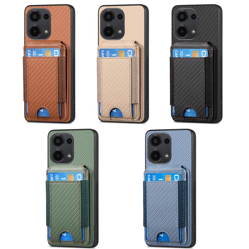 For Xiaomi Mi 11 Lite Carbon Fiber Vertical Flip Wallet Stand Phone Case(Brown)