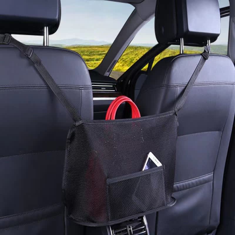 3 PCS Car Seat Hanging Storage Bag, Style:With Pocket(Red)