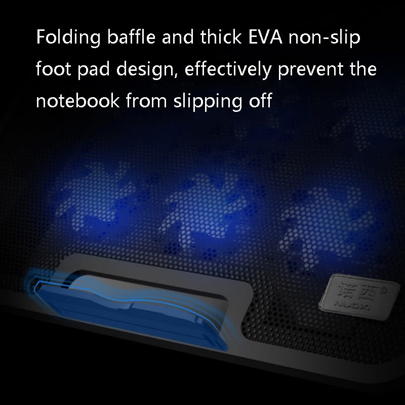 NUOXI H9 Notebook Radiator Computer Base Fan Bracket Pad(Black)