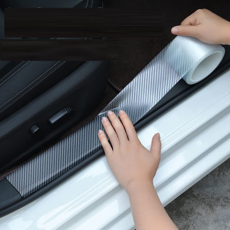 15cm x 3m Car Carbon Fiber Bumper Anti-Collision Strip
