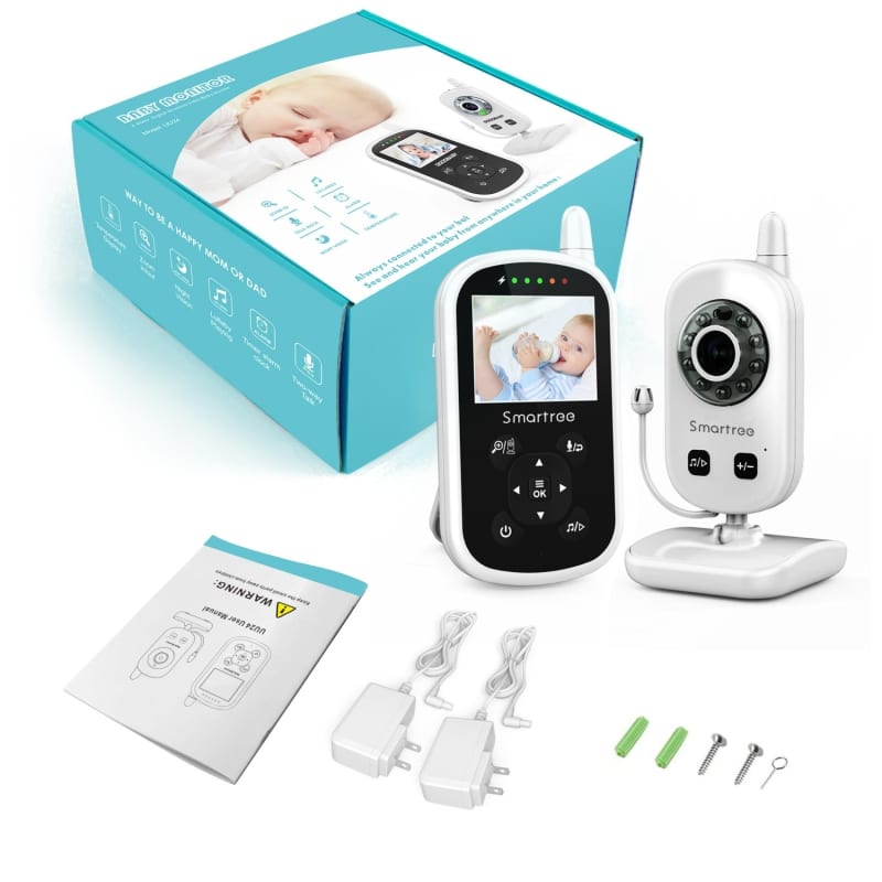 UU24 2.4 Inch Wireless Baby Monitor Camera Temperature Monitor 2 Way Audio VOX Lullaby EU Plug