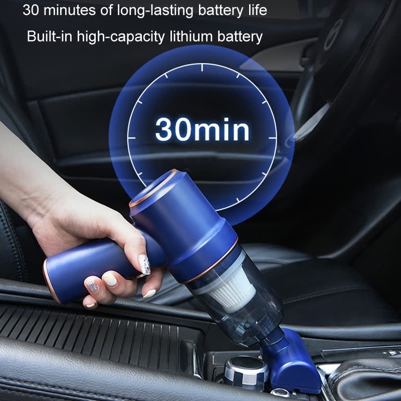 Wireless Car High Power Charging Mini Car Vacuum Cleaner, Color: Upgraded White USB Cable