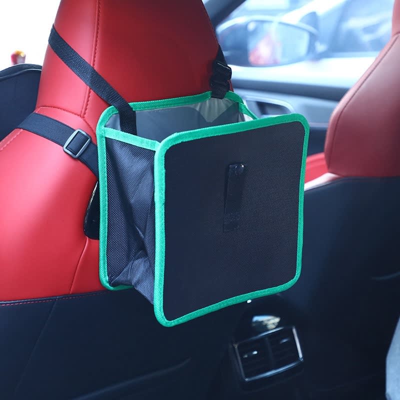 Car Seatback Trash Can Automotive Multifunctional Storage Organizer, Style: Black Red Edge