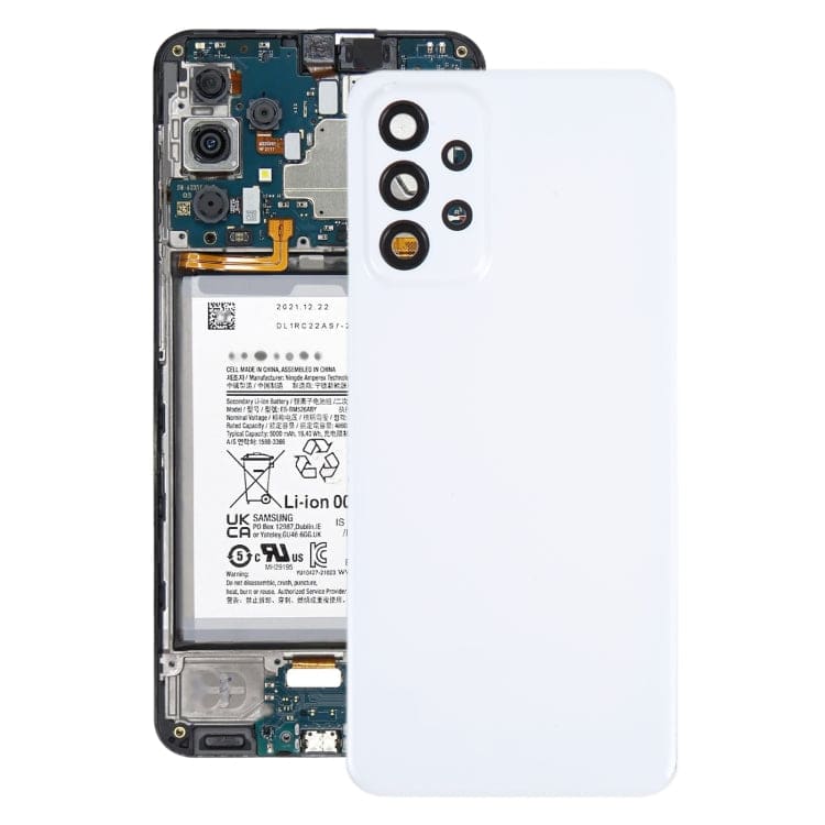 For Samsung Galaxy A23 4G SM-A235F Original Battery Back Cover with Camera Lens Cover(White)